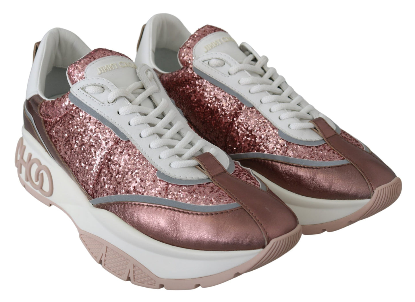 Rosa Candyfloss-Leder-Raine-Sneaker