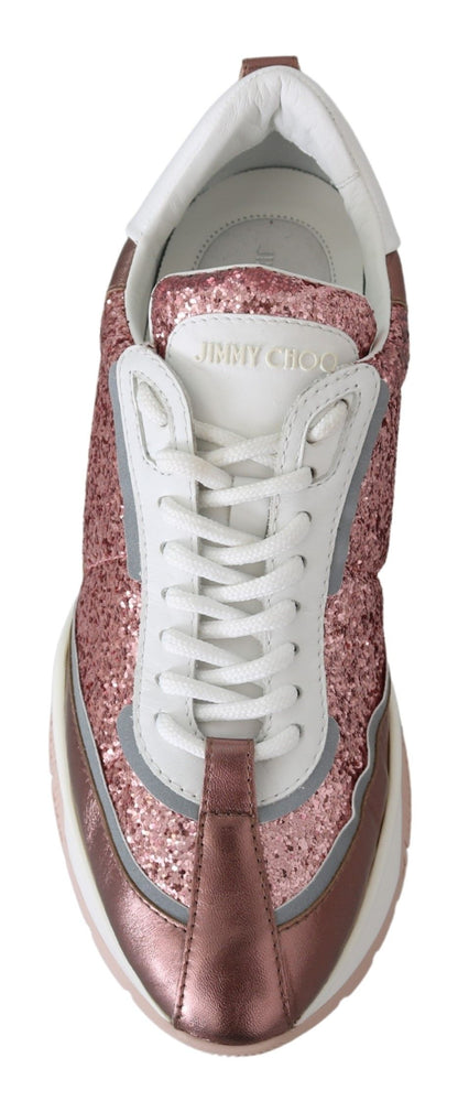 Rosa Candyfloss-Leder-Raine-Sneaker