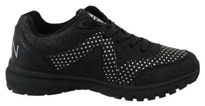 Chaussures de baskets noires en polyester Runner Jasmines