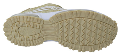 Goldene Gretel-Sneakers aus Polyester