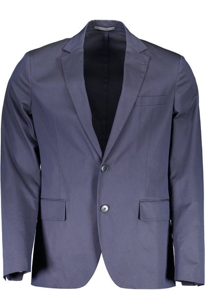 Gant Blue Cotton Men Jacket