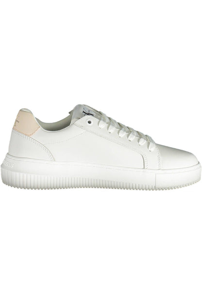 Eco-Conscious White Sneakers with Contrasting Accents