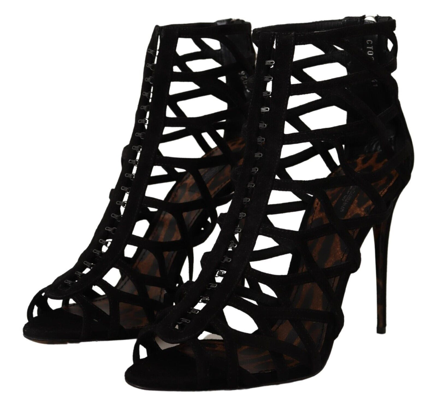 Schwarze Wildleder-Stiletto-Heels Bette Sandalen Schuhe