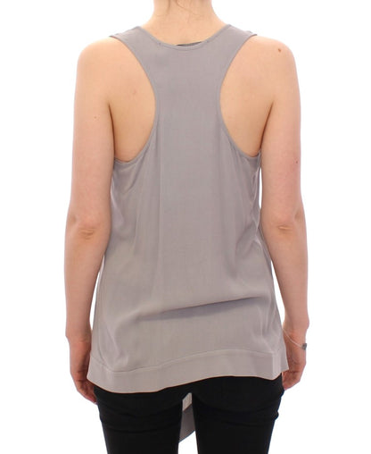 Elegant Gray Viscose Top – Timeless Style