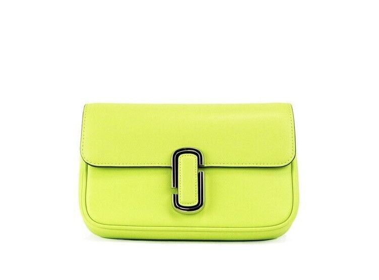 Die J Marc Green Glow Schulter-Crossbody-Handtasche aus glattem Leder