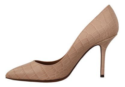 Scarpe décolleté con tacco BELLUCCI in pelle beige color carne