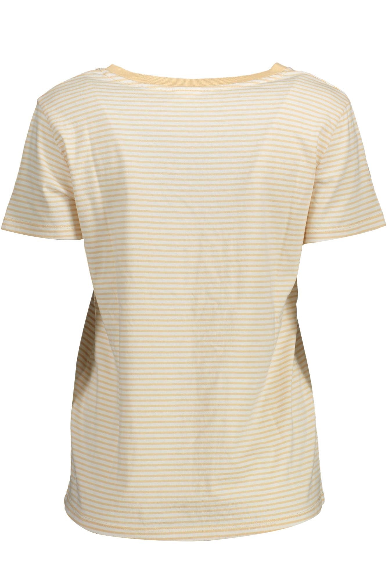 Chic Beige Organic Cotton V-Neck Tee