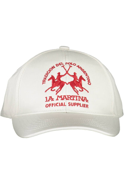 La Martina White Cotton Men Cap