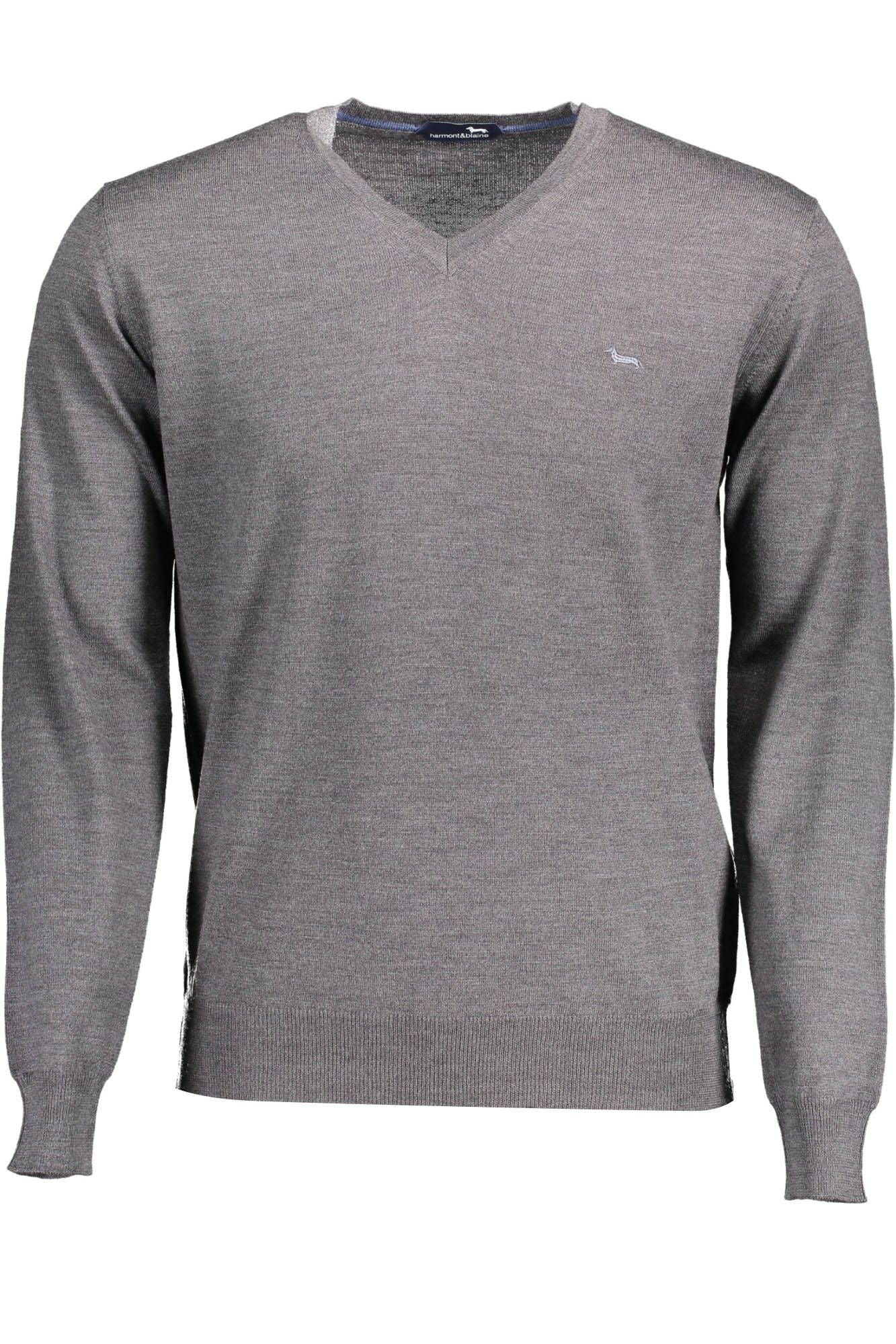 Harmont & Blaine Gray Wool Men Sweater