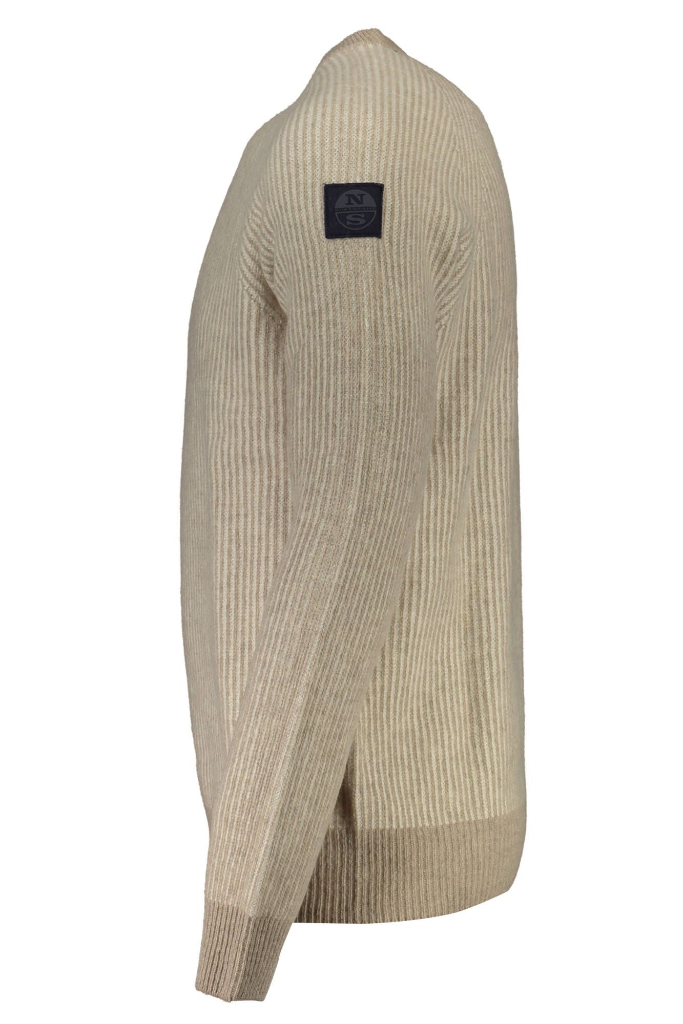 Umweltfreundlicher Wollpullover in Beige