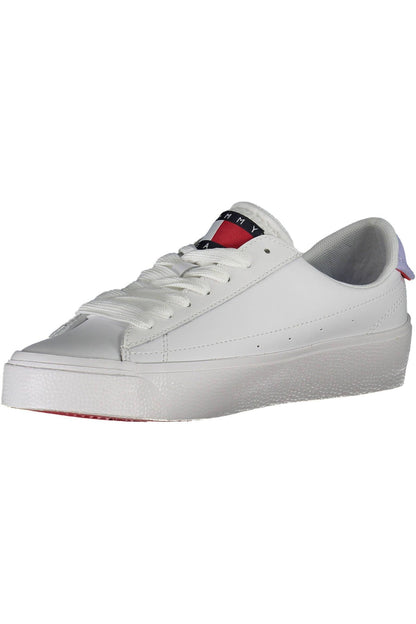 Eco-Conscious White Sneakers with Logo Accents