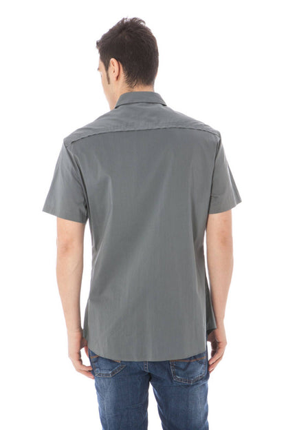 Costume National Gray Cotton Men Shirt