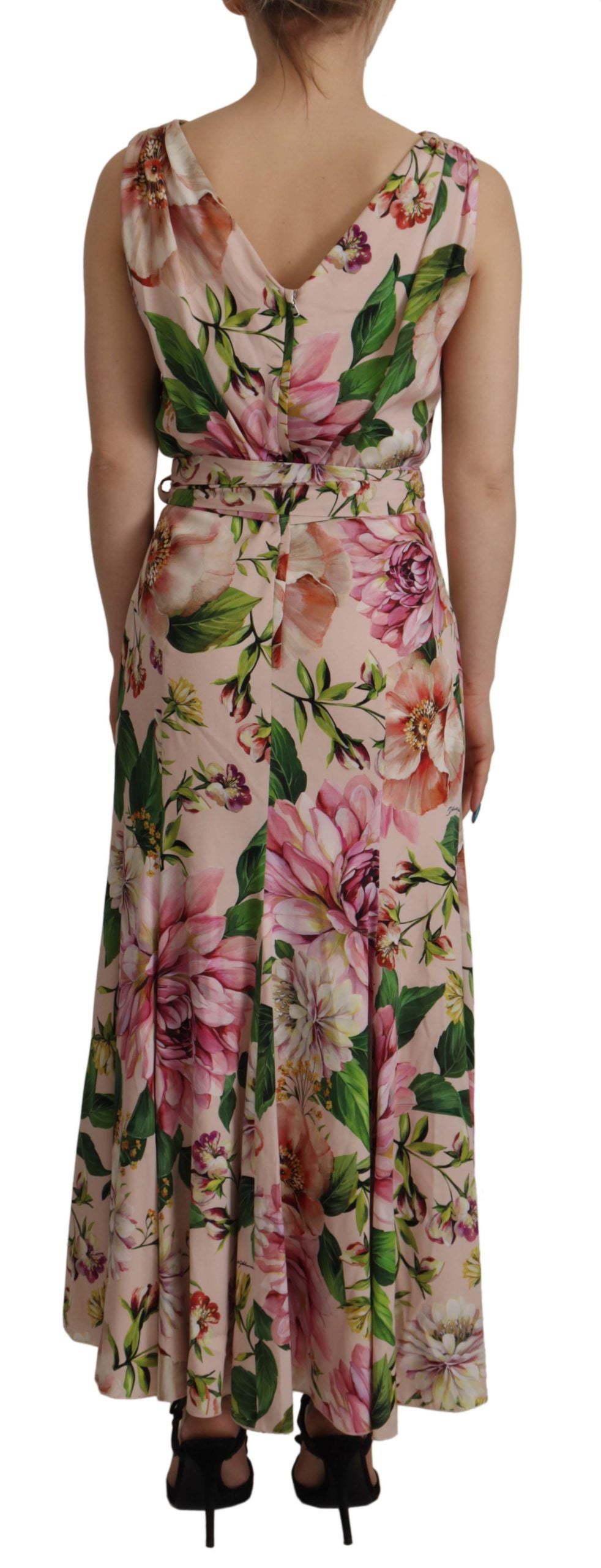 Dolce & Gabbana Elegant Floral Silk Wrap Dress