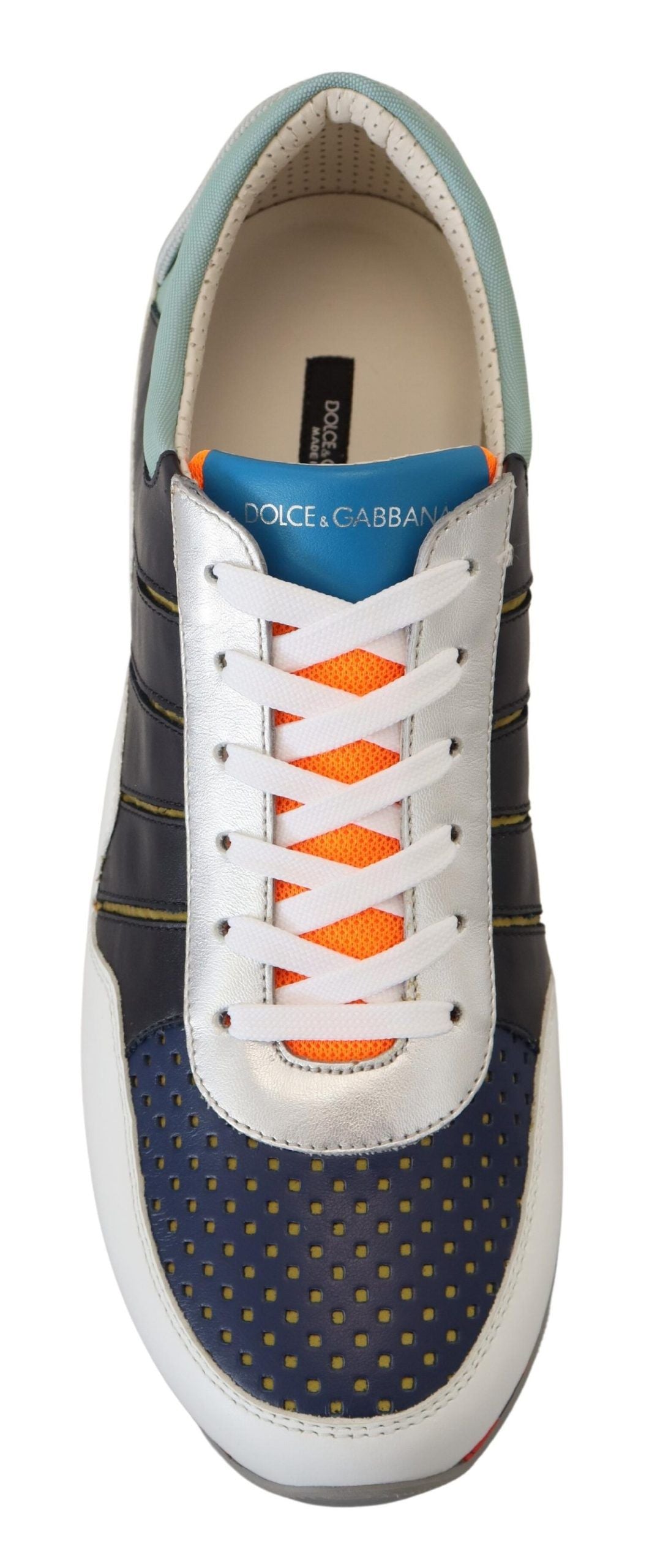 Sneakers basse sportive in pelle multicolor