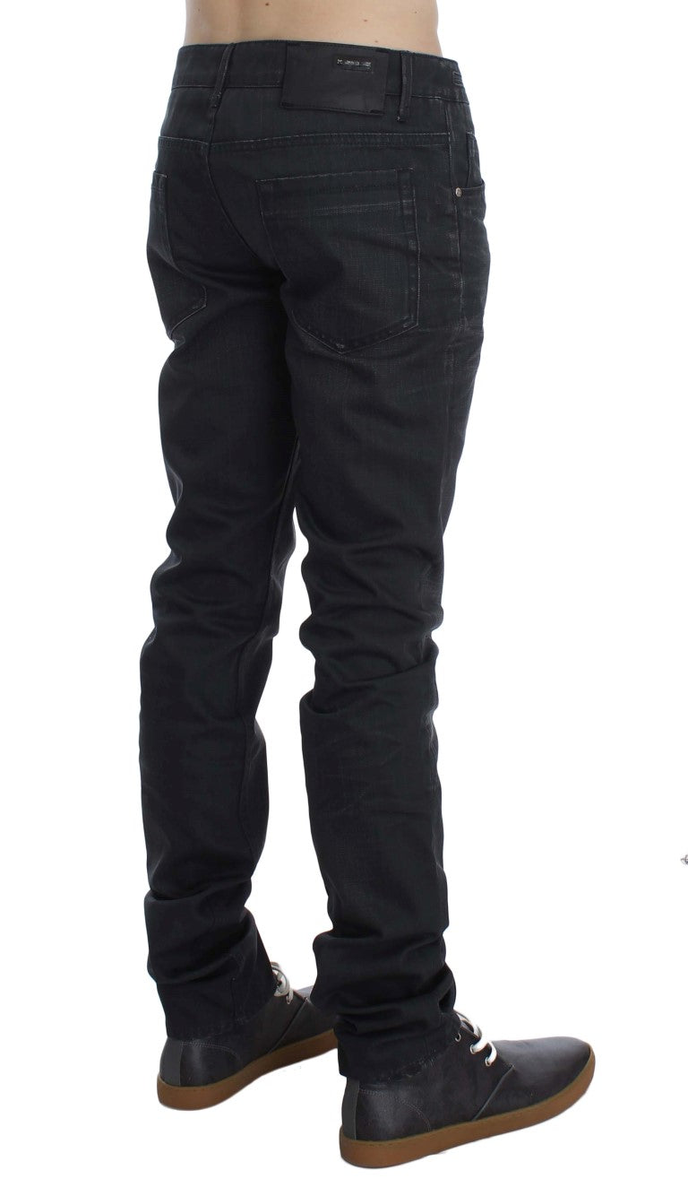 Jeans skinny slim fit in cotone grigio