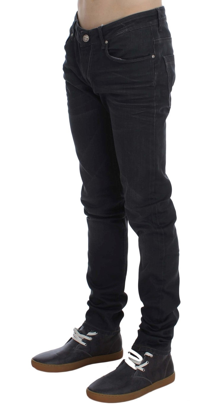 Jeans slim fit in cotone elasticizzato grigio