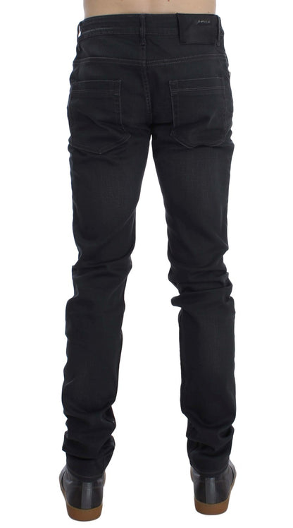 Jeans slim fit in cotone elasticizzato grigio