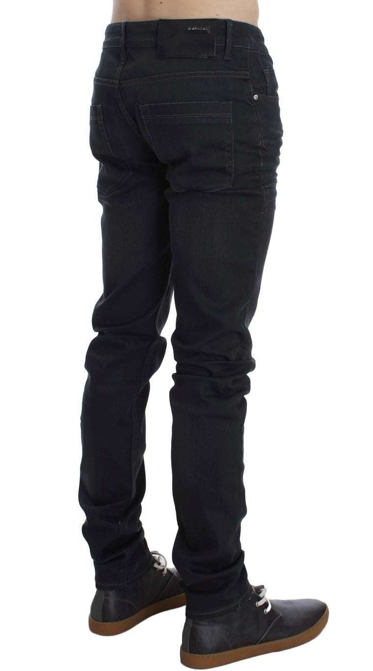 Jeans slim fit in cotone elasticizzato grigio