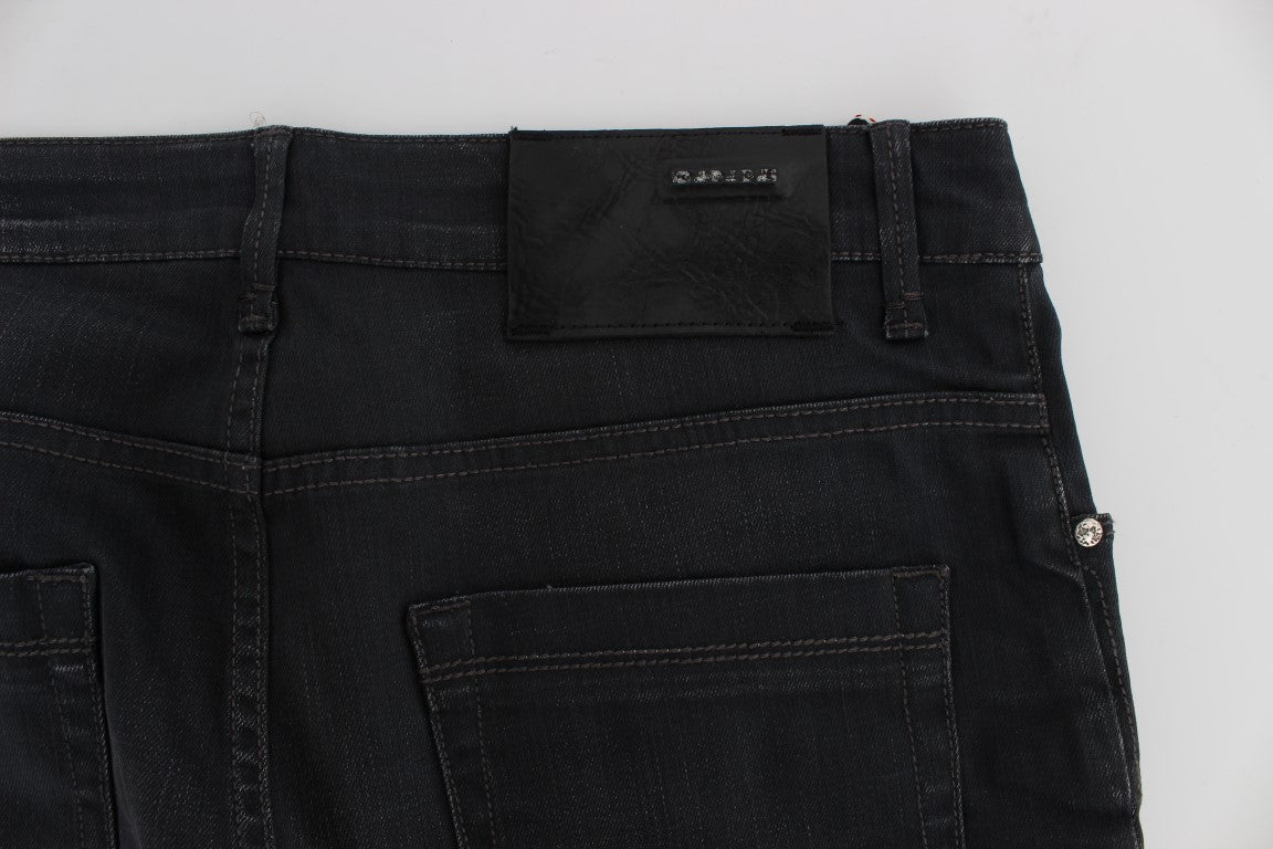 Jeans slim fit in cotone elasticizzato grigio