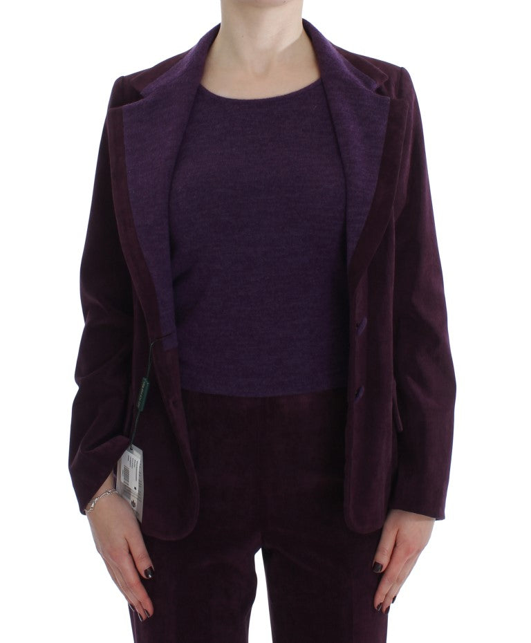 Ensemble t-shirt de costume en laine violet