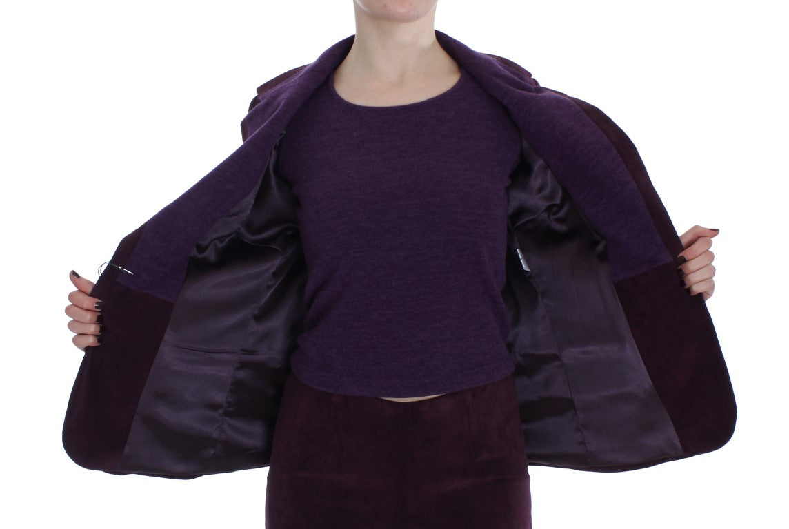 Ensemble t-shirt de costume en laine violet