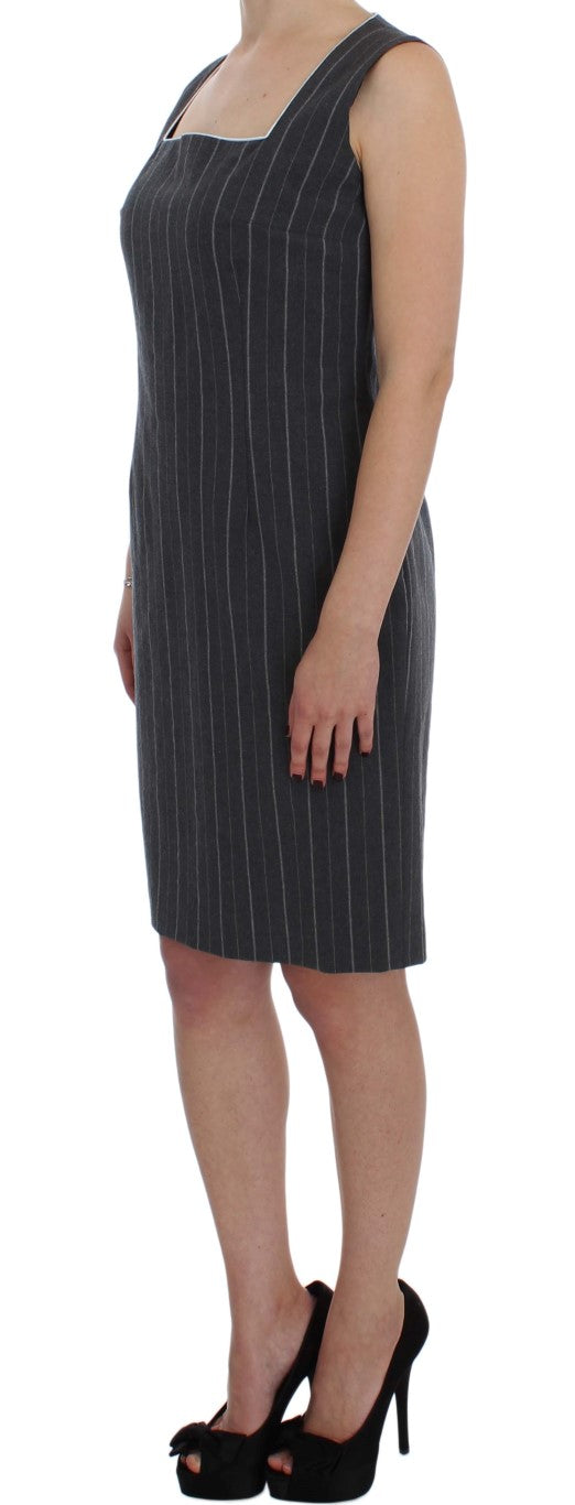 Ensemble robe fourreau et blazer gris extensible