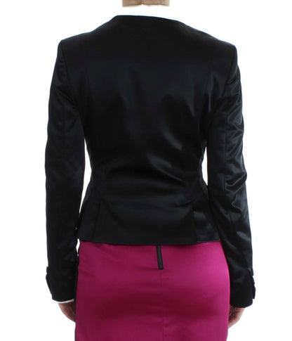 Giacca blazer elasticizzata rosa nera