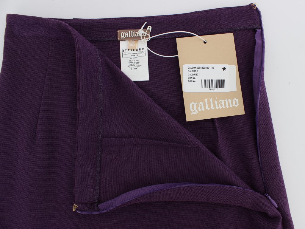 Jupe crayon stretch violette