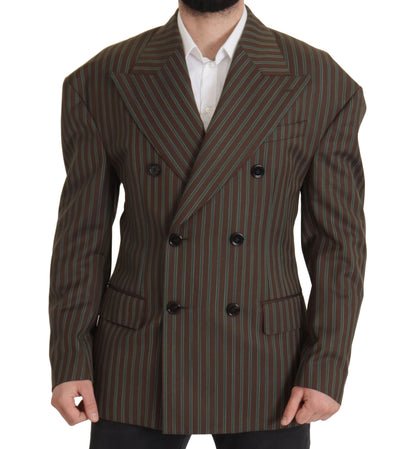 Zweireihiger Blazer mit mehrfarbigen Streifen