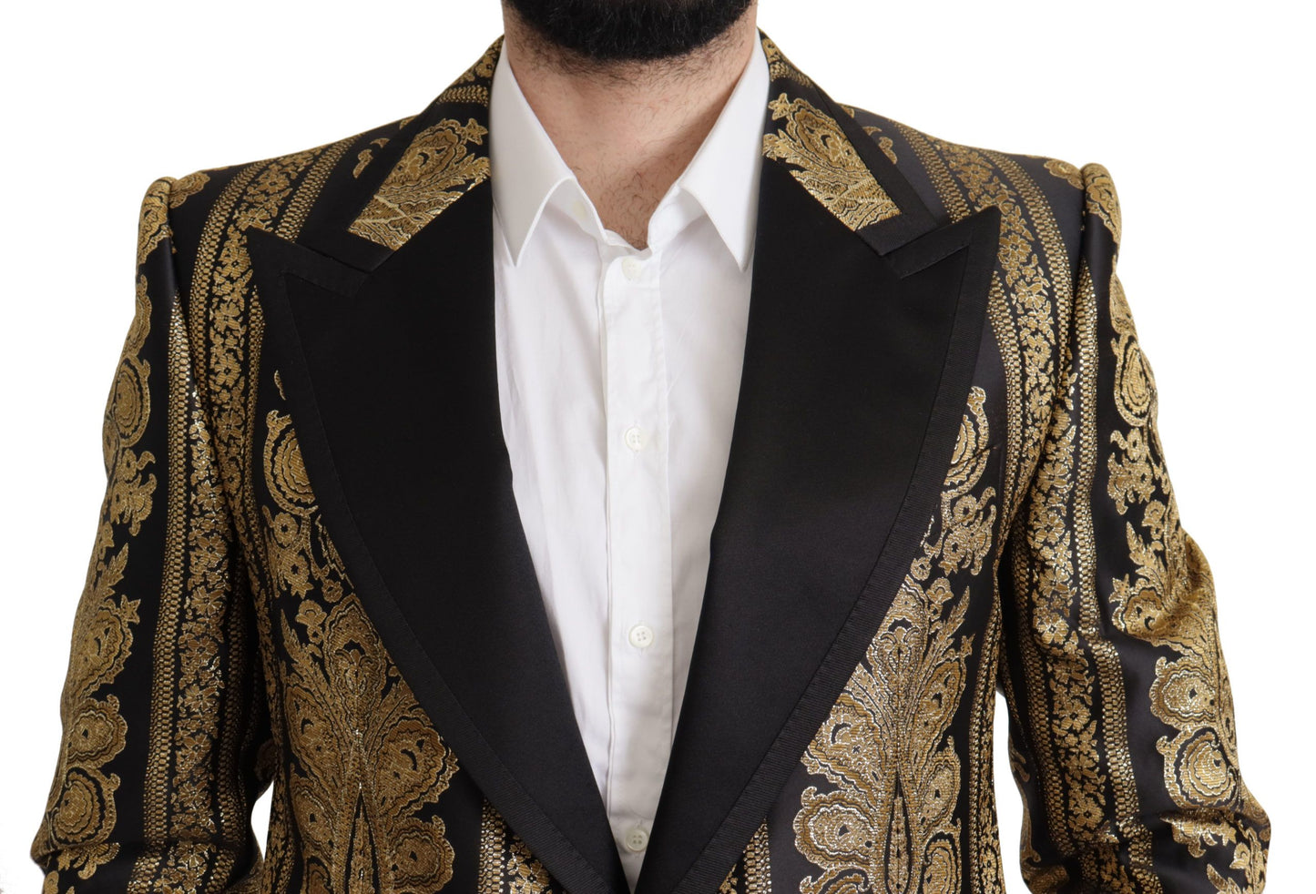 Eleganter einreihiger Jacquard-Blazer