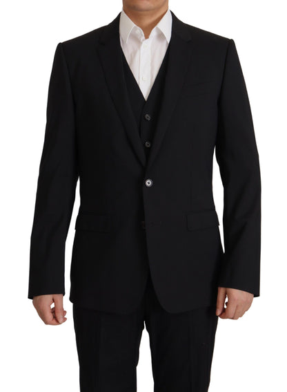 Schwarze Jacke, Weste, 2-teiliger MARTINI-Blazer