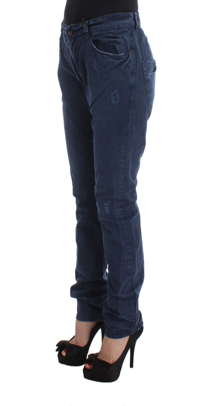 Jeans in denim di misto cotone blu