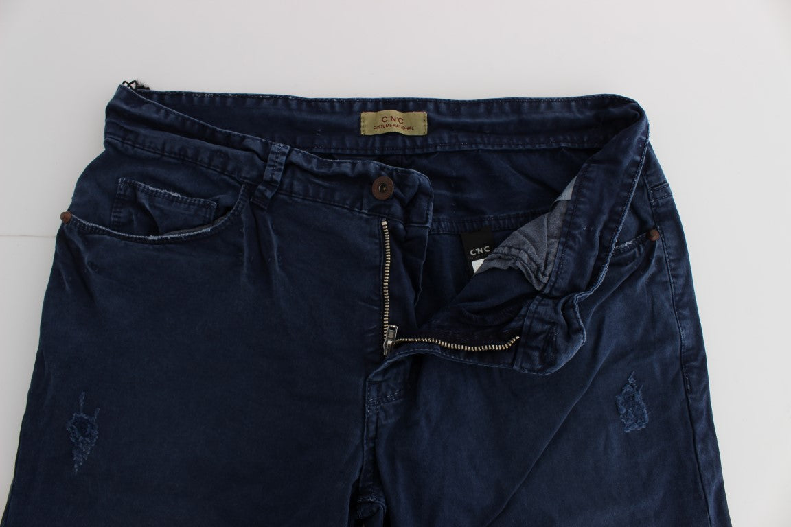 Jeans in denim di misto cotone blu