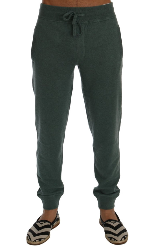 Pantaloni da allenamento in cashmere verde