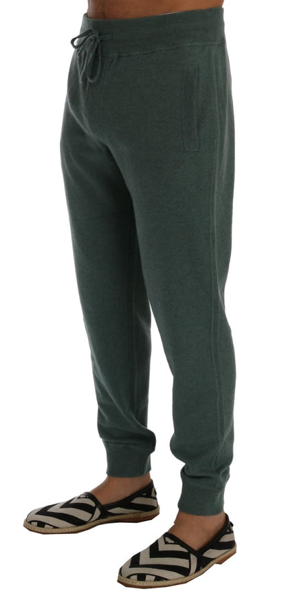 Pantaloni da allenamento in cashmere verde