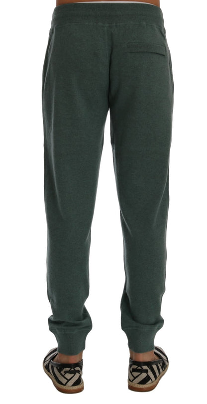 Pantaloni da allenamento in cashmere verde