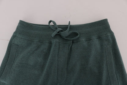 Pantaloni da allenamento in cashmere verde