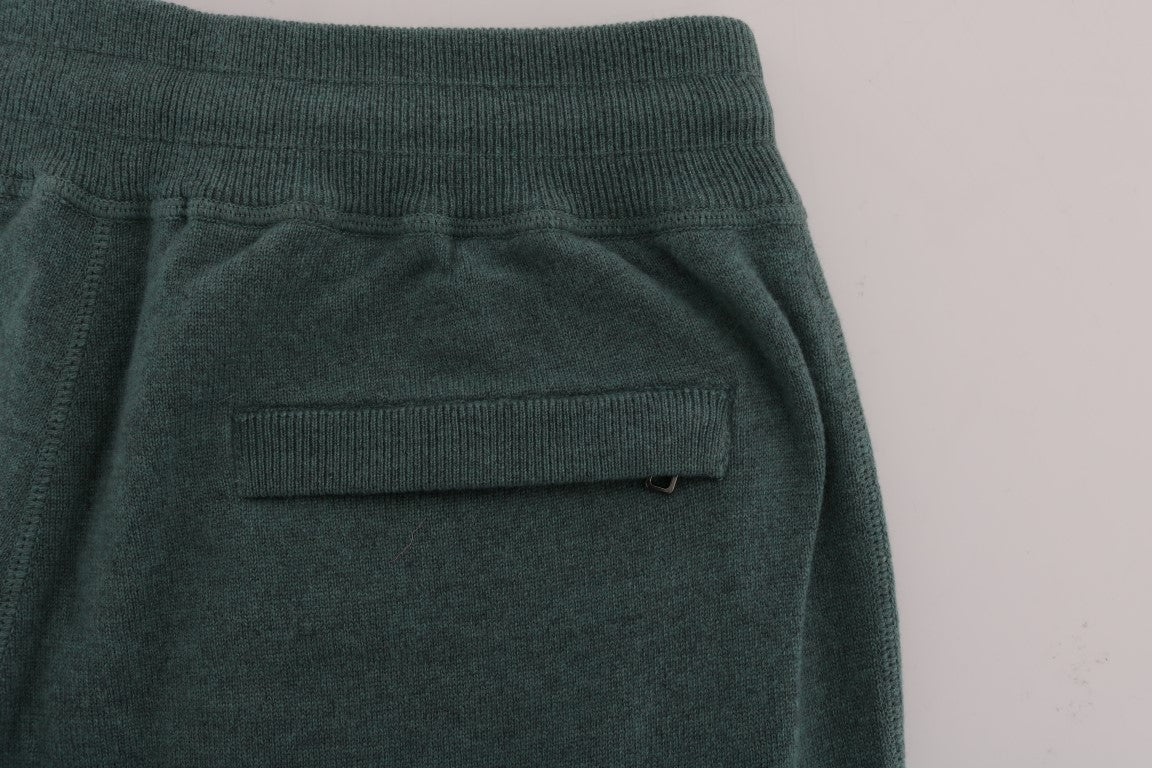 Pantaloni da allenamento in cashmere verde