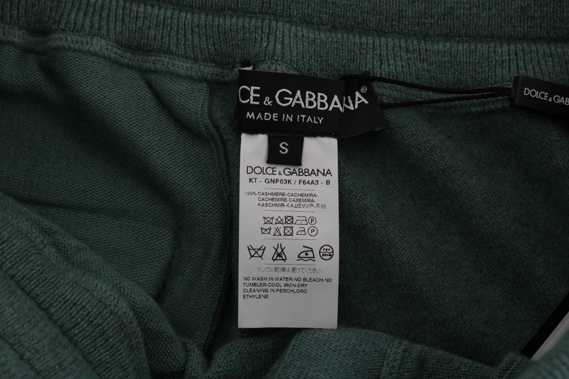 Pantaloni da allenamento in cashmere verde