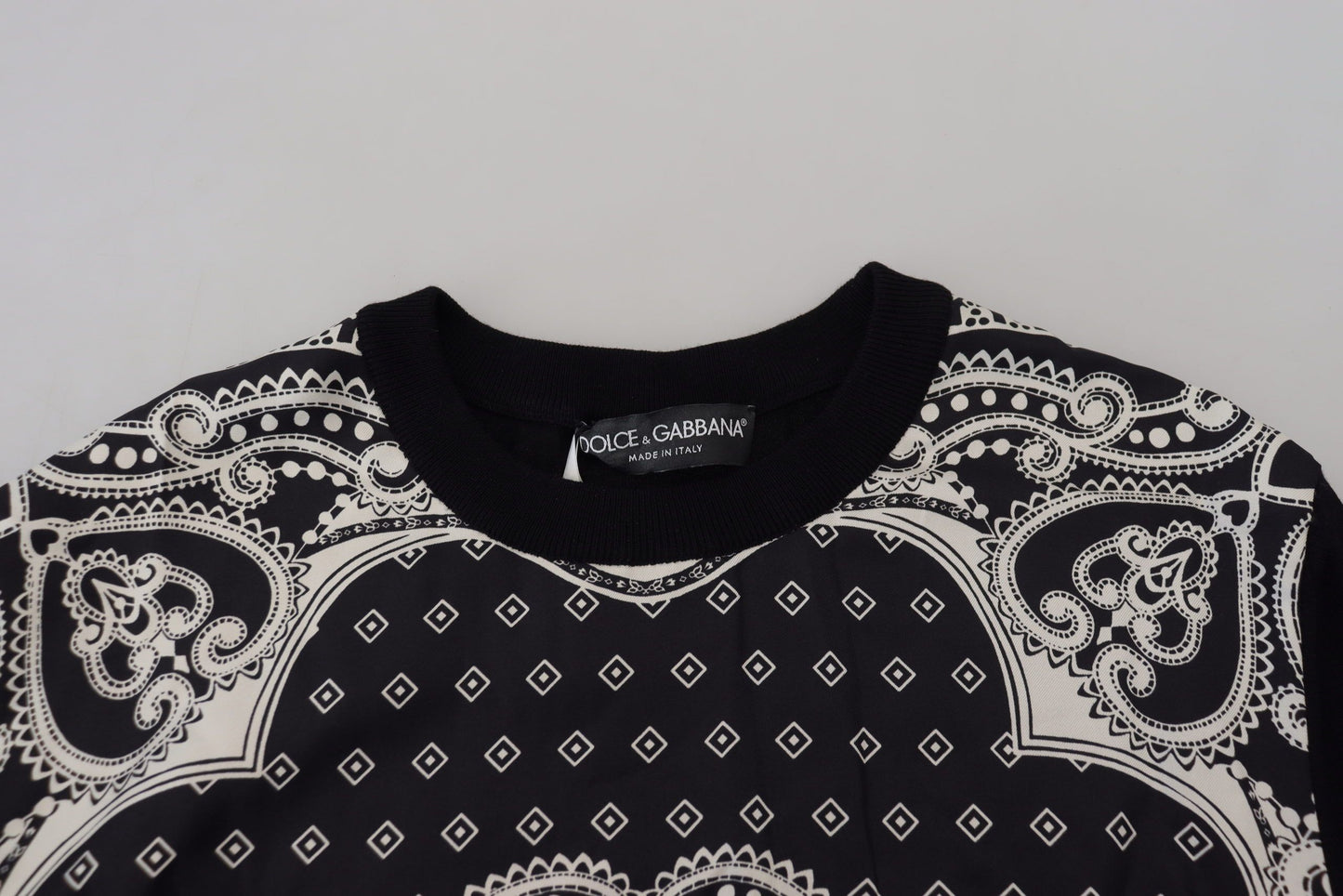 Maglione pullover girocollo Bandana nero