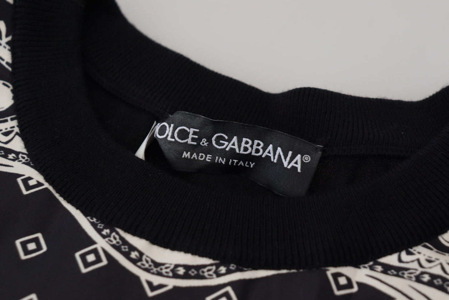 Maglione pullover girocollo Bandana nero