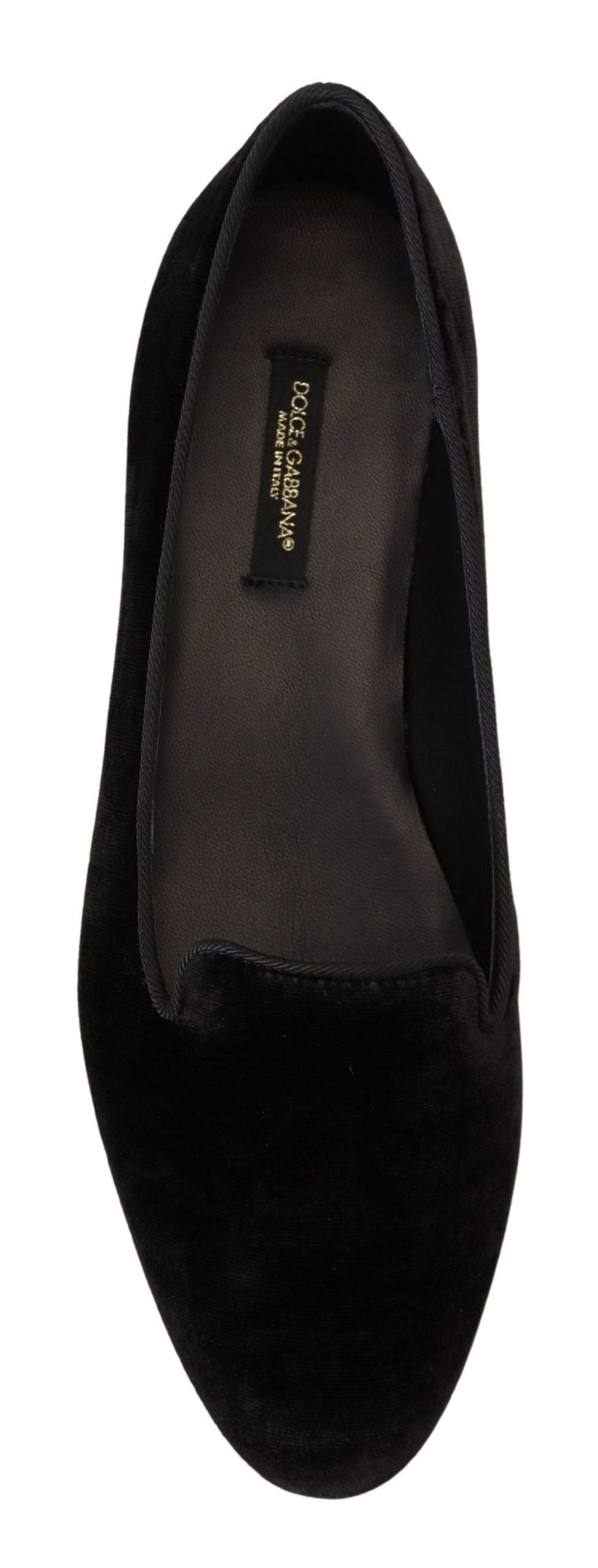 Mocassini slip on in velluto nero. Scarpe basse