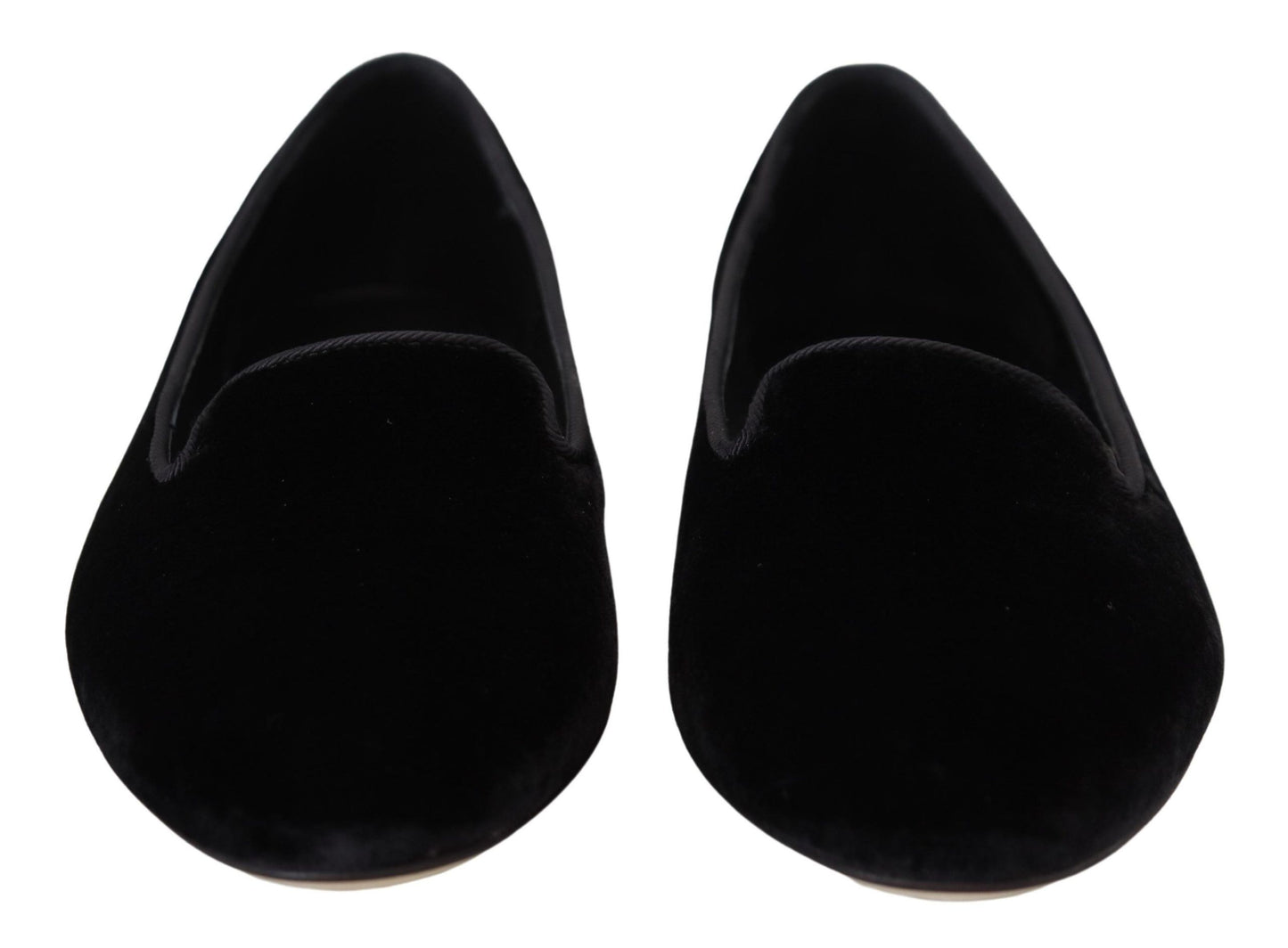 Mocassini slip on in velluto nero. Scarpe basse