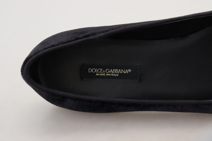 Mocassini slip on in velluto nero. Scarpe basse