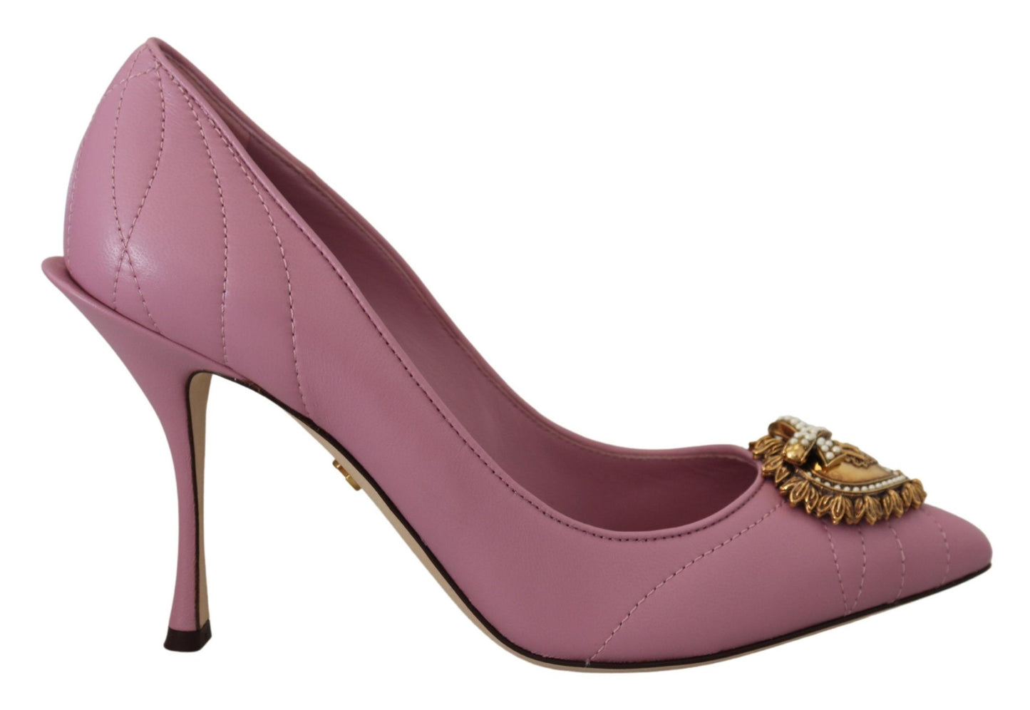 Scarpe décolleté con tacco DEVOTION in pelle rosa con cuore