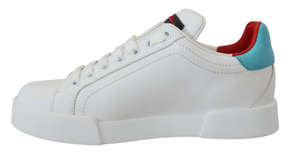 Sneaker in Pelle Bianca Scarpe Portofino Logo Cuore