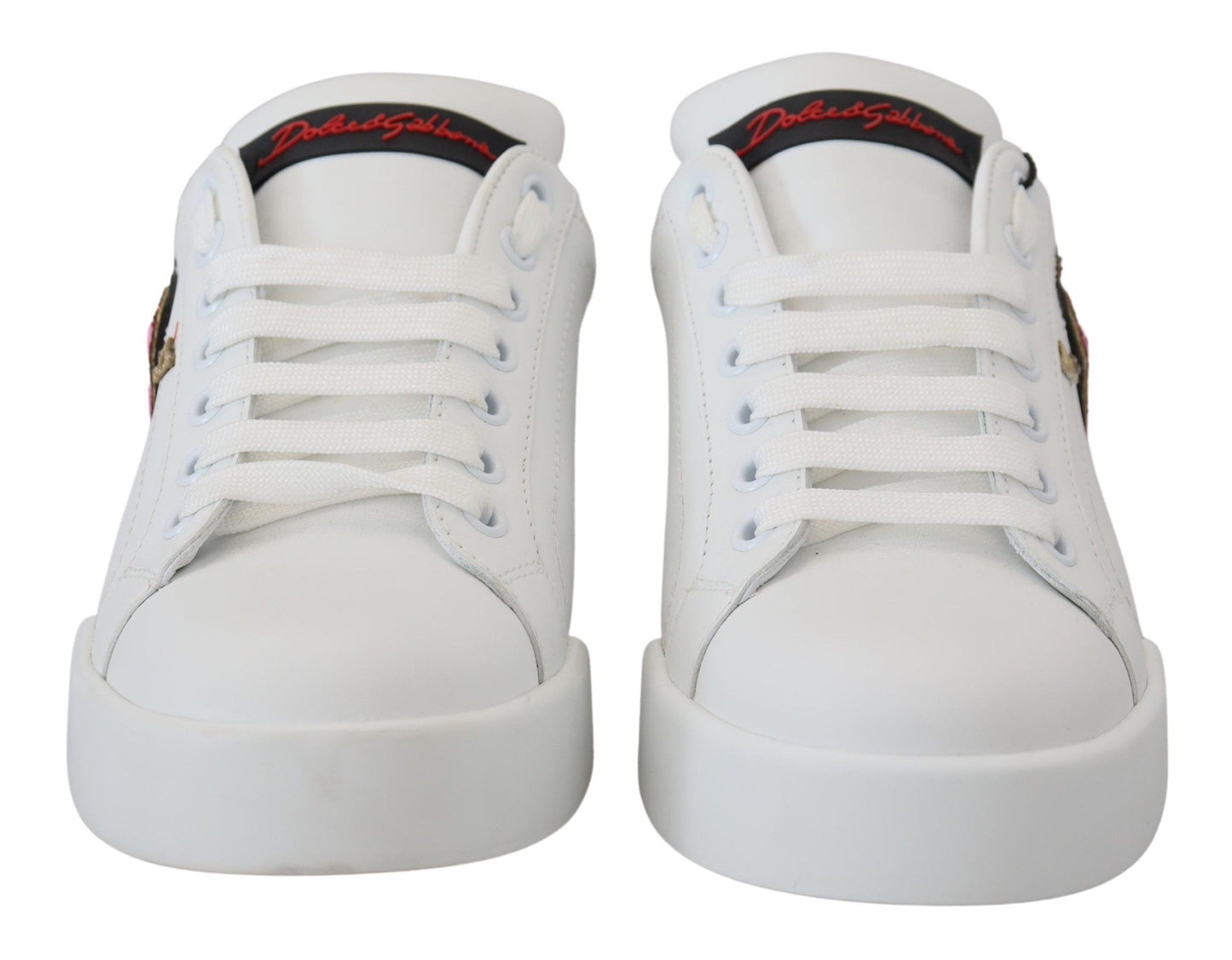 Sneaker in Pelle Bianca Scarpe Portofino Logo Cuore