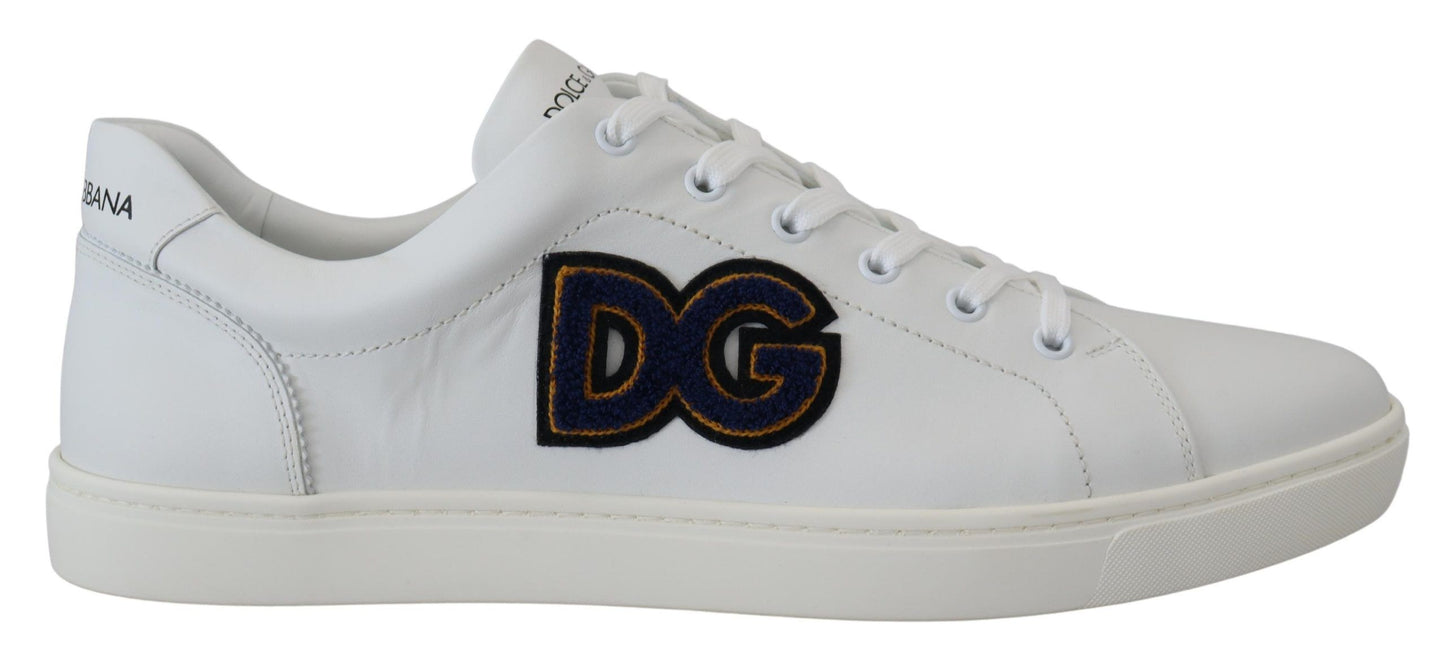 Scarpe da ginnastica casual con logo DG in pelle bianca