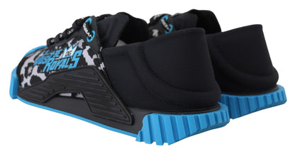 Sneakers NS1 stringate in tessuto nero blu