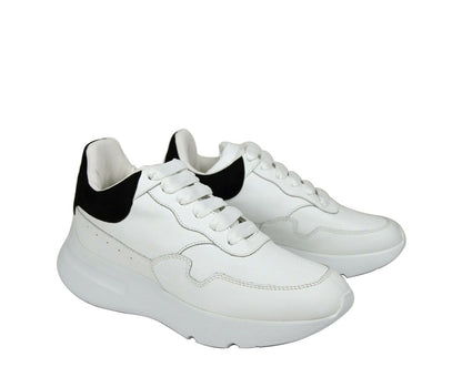 Alexander McQueen Damen-Sneaker aus weißem Leder und Wildleder